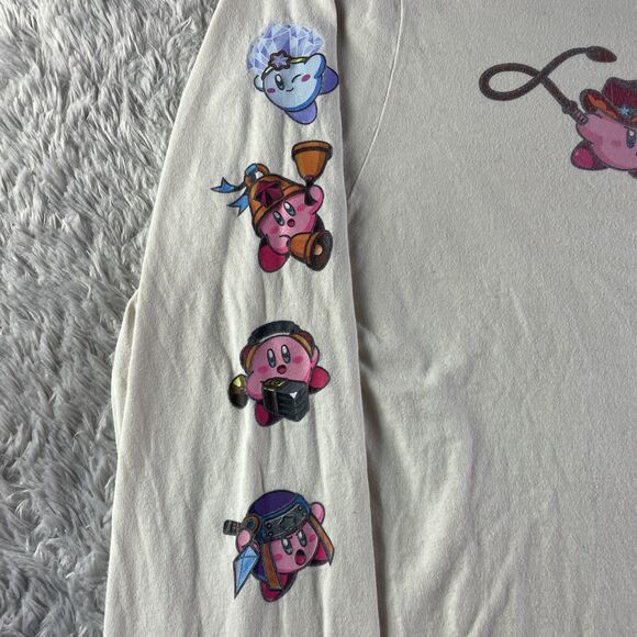 Kirby Shirt Mens Large Ivory Of The Stars Nintendo Hoshi no Kabi Video Game - Picture 5 of 11